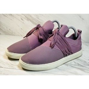 Brash Womens Walking  Sneaker size 8.5 Purple Tie Up Slip- On Comfy Shoes